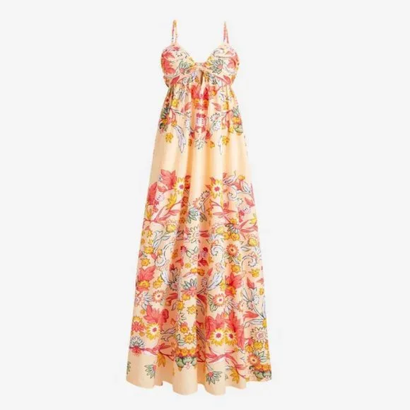 j crew cotton maxi dress Smocked Maxi Dress In Cotton Voile For Women